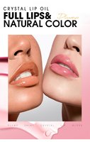 Minyak Bibir Bunga Berlapis Emas, Pelembap, Menutrisi, Perawatan Bibir Berkilau, Lip Gloss Efek Cermin untuk Perawatan Bibir, Label Pribadi