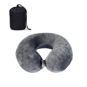 Supporto per Logo personalizzato <span class=keywords><strong>cuscino</strong></span> per il collo dell'aeroplano dell'auto in Memory Foam a forma di U per alleviare il dolore alla trazione - Product Image 2