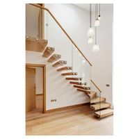 Optima Escalier flottant Rampe simple Escalier plus solide Offre Spéciale Villa Maison Salon Escalier flottant