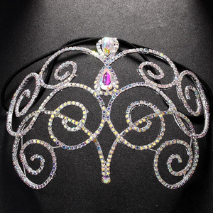 عرض خاص عصابة رأس بوهيمية من حجر الراين بلون هندسي - Product Image 2