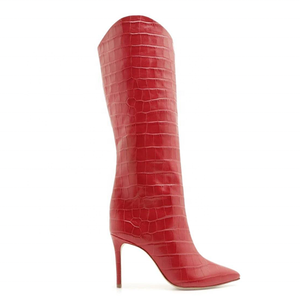 Animal Print Sexy 2021 Autumn Winter Short <b>Knee</b> Boots on Pointy Toe <b>High</b> Heel Boots Fashion - Product Image 4