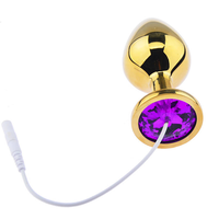 Jouets médicaux en métal Ninghao, jouets sexuels en strass, électro-plug anal, masseur thérapeutique, plug anal électrique pour hommes et femmes