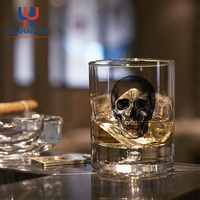 10 oz Logo personnalisé Shot boire Barware gobelet Base lourde graver verres à whisky en verre de cristal pour whisky Cocktail Brandy
