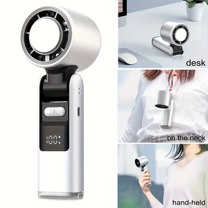 Ventilateur portable 4000 mAh tendance, rechargeable par USB, turbo haute vitesse, 3-en-1, pour l'été et les voyages - Product Image 4
