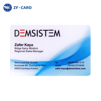 Fournisseur de cartes transparentes à impression personnalisée 85.5*54mm Iso14443A Business NFC 13.56mhz Pvc Card
