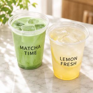 Gobelets en plastique PET transparents avec logo personnalisé pour matcha, thé au lait, jus de citron, boissons glacées, café à emporter, fournisseur d'emballages pour boissons froides - Product Image 4