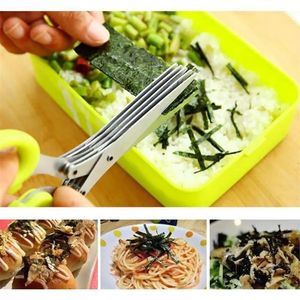<span class=keywords><strong>Ciseaux</strong></span> multifonctionnels en acier inoxydable pour la cuisine <span class=keywords><strong>Ciseaux</strong></span> à légumes multi-couches avec 5 lames et couvercle - Product Image 6