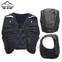 Gilet d'hydratation de course professionnel en tissu Ripstop, maille respirante 3D Zero Bounce, avec porte-bouteille souple, pour la course d'endurance et les installations sportives