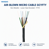 Kabel Mikro Tiup Udara GCYFTY Non-Metallic Loose Tube 24-288 Core G652D Selubung HDPE Instalasi Tiup Jaringan Akses FTTH