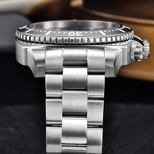 Reloj mecánico automático LIGE FE-1008 de zafiro para hombre, de lujo, de acero inoxidable, resistente al agua hasta 100 m, VD57, automático + caja de regalo - Product Image 4