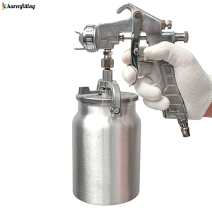 ปืนพ่นสีระบบไซฟอนแบบมืออาชีพ 1000 ซีซี พร้อมหัวฉีด 2 มม. สำหรับงานซ่อมแซมบ้าน ซ่อมรถยนต์ และพ่นสีผนัง แบบป้อนสีด้วยแรงดัน - Product Image 3