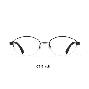 Yujie 2025 yarım çerçeve gözlük miyopi toptan ile kadınlar için yeni Retro eski para tarzı gözlük çerçeveleri - Product Image 1