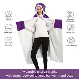 <span class=keywords><strong>Couverture</strong></span> personnalisée avec capuche, design personnalisable, super chaude, pour envoyer de gros câlins, confortable pour adultes - Product Image 4