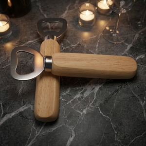 Wholesale Custom Wooden Beer Bottle Opener with Laser Logo - <strong>Bar</strong> <strong>Tool</strong> &amp; Wedding Party Favors - Product Image 2