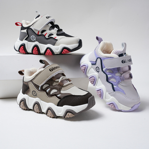 儿童冬季棉毛绒保暖运动鞋男女休闲行走防滑跑鞋钩环闭合 - Product Image 6