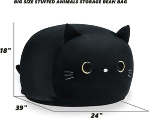 Funda para Silla Puff de Almacenamiento de Peluches para Niñas, Tamaño Grande, Poliéster, Gran Capacidad, Organizador de Juguetes (Solo la Funda, Sin Relleno) - Product Image 5