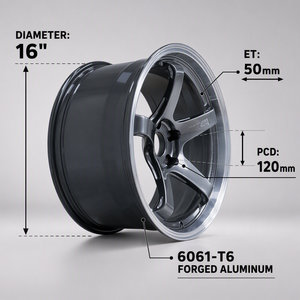 Jantes de course concaves forgées MN, nouvelle série premium Beyond 6061 pour 350Z 370Z 86 BRZ, tailles de 15 à 18 x 10 pouces - Product Image 3
