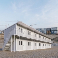 Maison conteneur préfabriquée pour camp minier avec salle de bain privée, dortoir isolé en laine de roche pour logement sur site minier