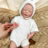 Poupée Reborn Bébé Fille 18 pouces en Silicone Pur, Peau Moyenne, Fard à Joues Peint à la Main pour la Diversité, la Collection et l'Affichage aux Artistes