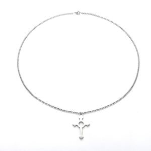 Wholesale Men's Gold Plated Stainless Steel Cross Pendant Necklace Distinctive Geometric Pattern Trendy Hip Hop Cubic Link Box - Product Image 5