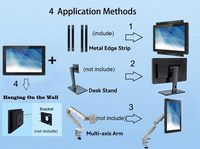 Monitor Sentuh Kapasitif Industri 18,5" Baru, Bingkai Terbuka, Tahan Air, Tahan Debu, Tahan Minyak, USB, VESA+Panel Mount, Kios Otomatisasi