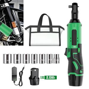 12V Ratchet Wrench DIY Grade Impact 45Nm Torque <b>Battery</b> Powered for Car Local US Warehouse CW-12A-1 Cordless Ratchet Wrench CW-1 - Product Image 1