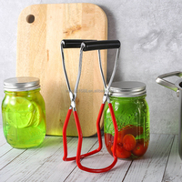 Manjia – Kits de mise en conserve avec couvercle de bocal, pinces de levage de bocal en acier inoxydable avec poignée