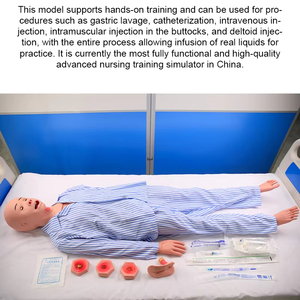 Simulador Avanzado de Entrenamiento de Enfermería Masculina, Maniquí Médico de PVC para Práctica de Habilidades Clínicas, Cateterización, Inyección y Cuidado - Product Image 1