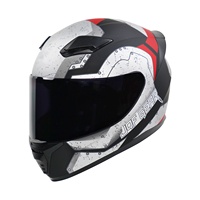 Casque de moto intégral ABS VF105 homologué DOT, casque de sécurité unisexe pour la conduite sportive avec visière noire pour adultes