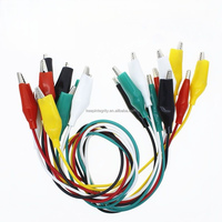 1 Juego / 10 Piezas, Cables de Prueba de Doble Extremo para Mantenimiento, Cables de Conexión de 46 cm con Pinza de Cocodrilo y Cable, Gran Venta