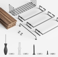 Support mural en bois à deux niveaux pour assaisonnement de cuisine et rangement pour brosses à dents pour le salon vente à chaud du fabricant