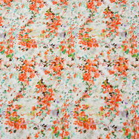 Tissu en coton imprimé de belles fleurs, impression numérique personnalisée, coton doux pour robe, vêtements pour femmes, vente en gros