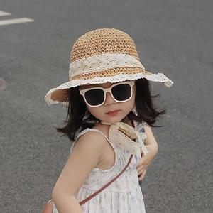 Chapeaux pour enfants : Chapeaux de paille légers d'été pour filles, chapeaux canotiers respirants d'été pour filles, chapeaux de princesse élégants pour bébés - Product Image 2