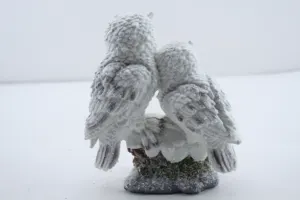 Gufo decorazione per la casa gufi in miniatura in resina carina sculture prezzo di fabbrica Figurine di piccoli animali decorazione natalizia artificiale gratis