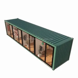 EU 40ft Prefabricated Houses Galvanized Steel Structure Modern Clothes Store Shop Hot Sale