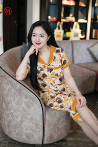 Femmes SOUDAGE TISSU FROID Pyjamas Ensemble Deux Pièces Pj Ensembles Vêtements De Nuit Boutonné Pj Ensembles Robe De Nuit Offre Spéciale - Product Image 2