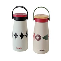 Gobelet isotherme portable en acier inoxydable 316 avec doublure en céramique élégant pour le lait et l'eau pour les étudiants 6-12 heures Gobelet à eau thermique