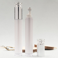 En stock: Envase de muestra PET de 20ml con rodillo de doble capa, tipo bomba, para crema de ojos, suero o aceite.