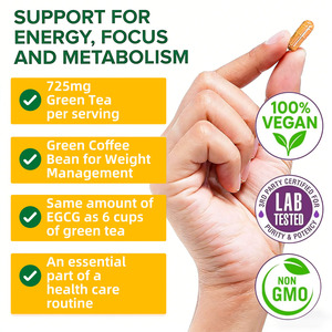 ओम ओडम ऑर्गेनिको ग्रीन टी कैप्सूल हरी चाय के कैप्सूल एंटीऑक्सिडेंट समर्थन शाकाहारी पूरक - Product Image 4