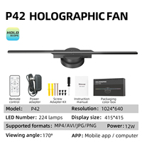 Nuevo Modelo de Proyector Holográfico 3D de 42 cm, Ventilador de Visualización Publicitaria Animada LED, Tarjeta SD, Novedades para Fiestas, Equipo P42