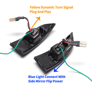 Feux latéraux pour Renault <span class=keywords><strong>Megane</strong></span> <span class=keywords><strong>3</strong></span> MK3 III RS 2008-2016 BZ KZ DZ Dynamic LED Blinker Indicator Mirror New Turn Signal Lamps - Product Image 6
