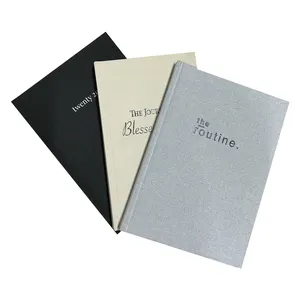 Oem hardcover weekly planner linen journal custom hardcover custom notebooks book with case bound binding