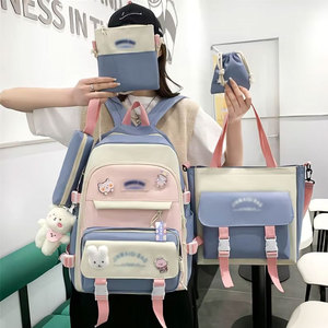 Conjunto de <span class=keywords><strong>mochila</strong></span> impermeable para niños con estuche para lápices, fiambrera, <span class=keywords><strong>mochila</strong></span> de hombro, <span class=keywords><strong>mochila</strong></span> escolar para niños, <span class=keywords><strong>mochila</strong></span> para chicas adolescentes - Product Image 3