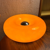 Lampe de table en verre rechargeable en forme de donut de 30 cm, applique murale LED à commande tactile pour chambre à coucher et salon