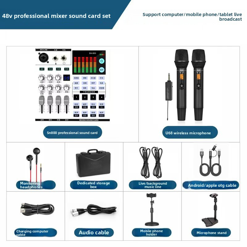 Blanco / Kit de 2 micrófonos