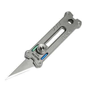 MecArmy EK12 pisau saku, Gantungan Kunci <span class=keywords><strong>Mini</strong></span> TC4 <span class=keywords><strong>Titanium</strong></span> dengan pisau Stainless Steel dapat disesuaikan alat EDC portabel - Product Image 1