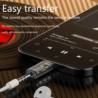 Adaptador de Auriculares Inteligente con Transferencia de Funciones Completas, Conector Hembra de 3.5mm a Macho Tipo-C, Sonido HD para Teléfono Móvil