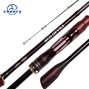 Canne à pêche Demon Hunter Rainbow Magic Carbon avec réglage rapide, grandes anneaux de guidage, poignée droite solide, pour la pêche en ruisseau - Product Image 1