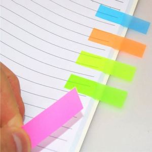 4 PCS Creative Self-Adhesive Stationery Pull-Out <b>Bookmark</b> Box with Fluorescence Colour Memo Pad Sticky Notes for Office Use - Product Image 3