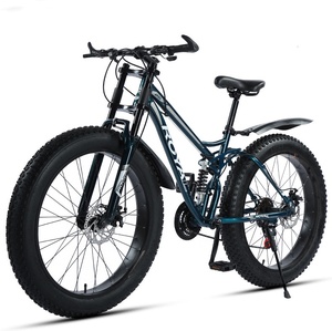 โช้คหน้าแบบฟูลซัสเพนชั่น OEM ใหม่ ขนาด 26 นิ้ว 21 สปีด เบรกดิสก์ ล้อซี่ลวด จักรยานเสือภูเขา ยางใหญ่ สำหรับผู้ใหญ่ ขี่ออฟโรด - Product Image 4